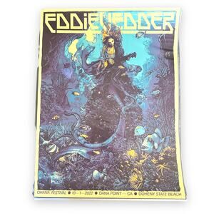 Pearl Jam Eddie Vedder Earthlings Ohana Encore Fest 2021 Poster Meggs Ames